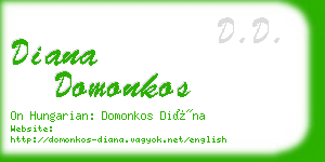 diana domonkos business card